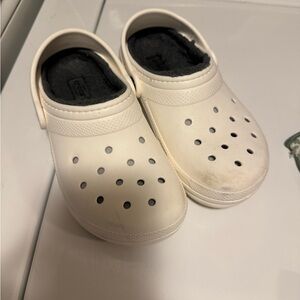Kids white Crocs Size J2